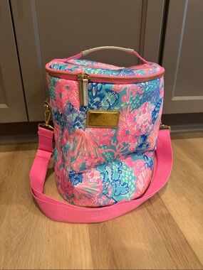 Lilly Pulitzer Pink Multi Coral-Print Cooler